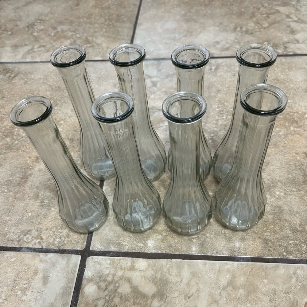 Elegant Glass Vase Set - Clear
